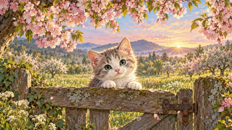 Blossom Peek — Nature & Cozy wallpaper