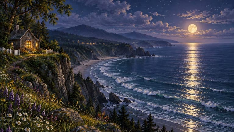 Moonlit Waves — Nature & Cozy wallpaper