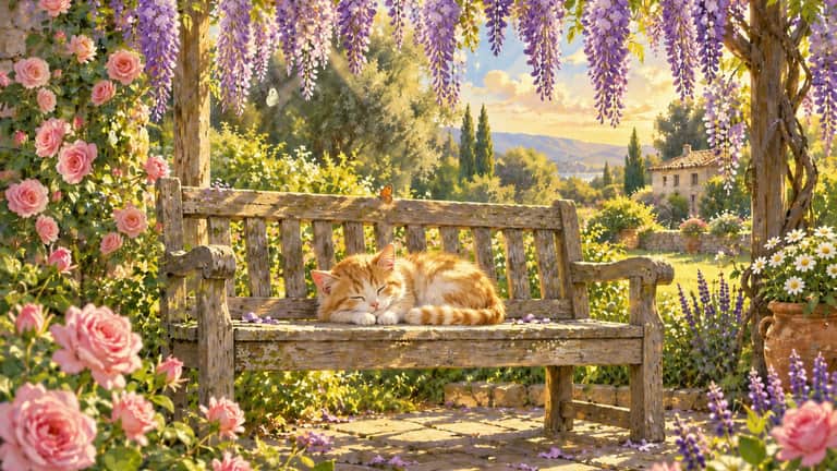 Wisteria Nap — Nature & Cozy wallpaper